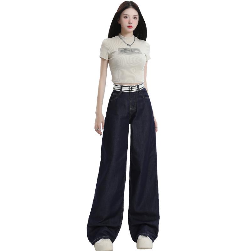 Женские джинсы Tencel Lyocell Wide-Leg: Ультратонкий, Свободный, Драпирующийся стиль для Весны/Лета 2026