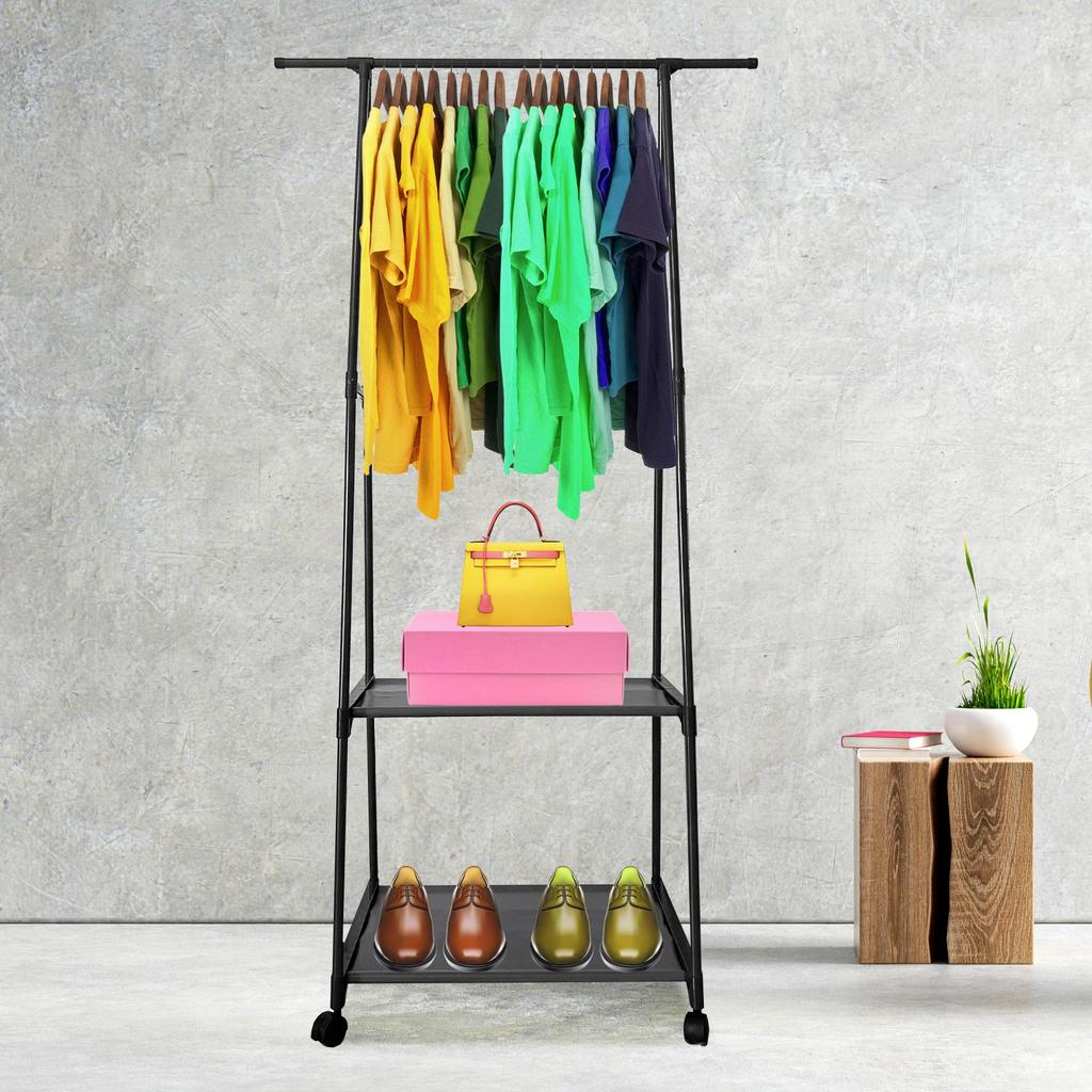 Majestic Nyana Home Donkey Coat Rack 160x55x42cm 2 Shelves 1 Top Bar
