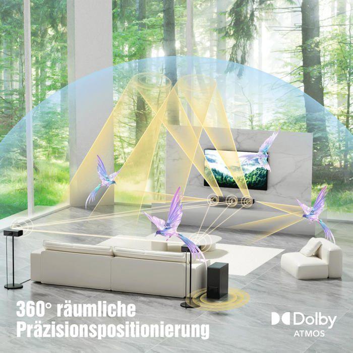 Barre de Son - HIWILL - A512 - 5.1.2 Dolby Atmos - HDMI eARC - Bluetooth - Noir