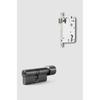 1 set of indoor silent door lock aluminum alloy Nordic minimalist bedroom split wooden door handle lock with key included
