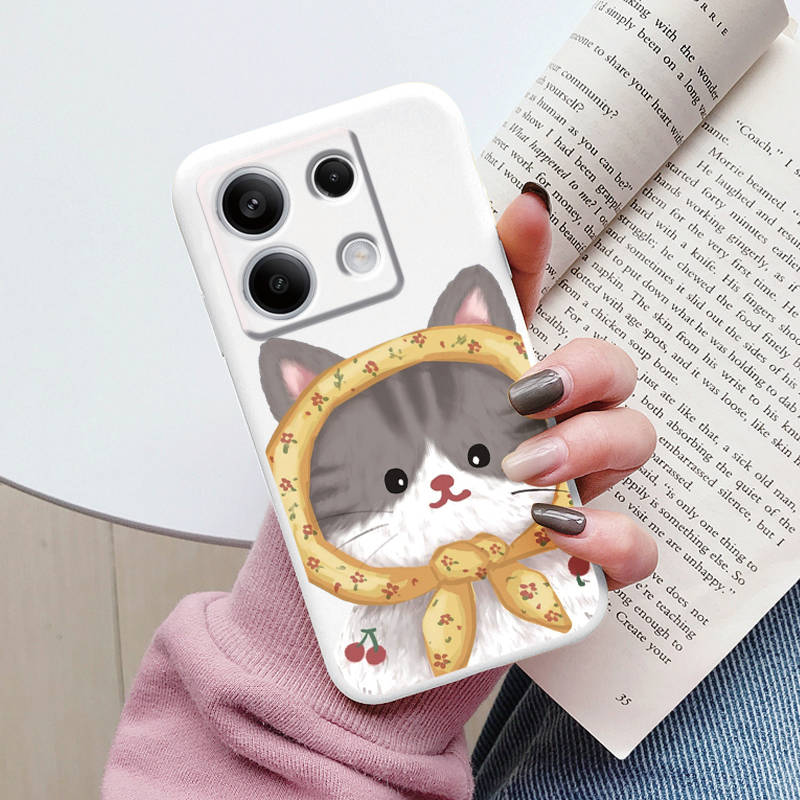 Cartoon Case For Redmi 13C 4G 5G 13R Note 13 Pro Redmi13 Note13R Poco C65 M6 Pro X6 PocoM6 Cute Cat Cover Soft Bumper Couple