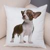Cute Pet Animal Pillowcase Decorative Cute Puppy Chihuahua Pillowcase Soft Plush Cushion Cover for Car Sofa Home 45x45cm
