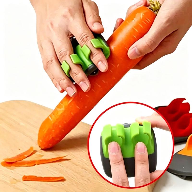 1/2pcs Stainless Steel Handheld Vegetable Peeler with Rubber Finger Grips Multifunctional Kitchen Tool Accessory Peeler