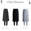 Skirt with Warm Long Skirt for Fall and Loungewear Dark [Ressh.N] Fleece-Lined Leggings, Winter, (M, Gray)