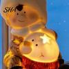 Glowing Tabletop Decorations Christmas Luminous Ornament, Durable Resin with Warm LED Light Design, Entryway Decor Add Holiday Festive Atmosphere