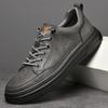 Новое поступление мужской обуви повседневные мужские кроссовки из натуральной кожи мужские удобные прогулочные туфли на шнуровке мужская однотонная обувь для отдыха на открытом воздухе
