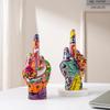 Graffiti Middle Finger Hand Gesture Polyresin Figurine Home Decor Sculpture Decoration Accessories Shelf Pop Modern Art