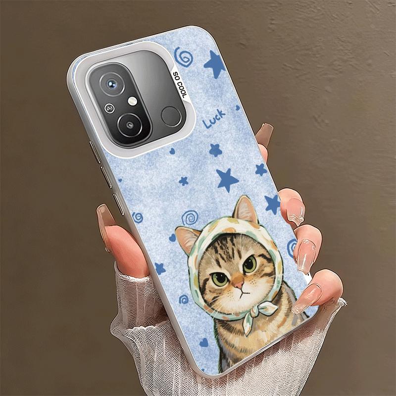 Милый Цветочный Платок Кот Ударопрочный Чехол для Телефона для Xiaomi Poco X7 X6 X5 X3 Pro F7 Ultra M8 Redmi 15C 15 14C 13C 12C 10C 13 1