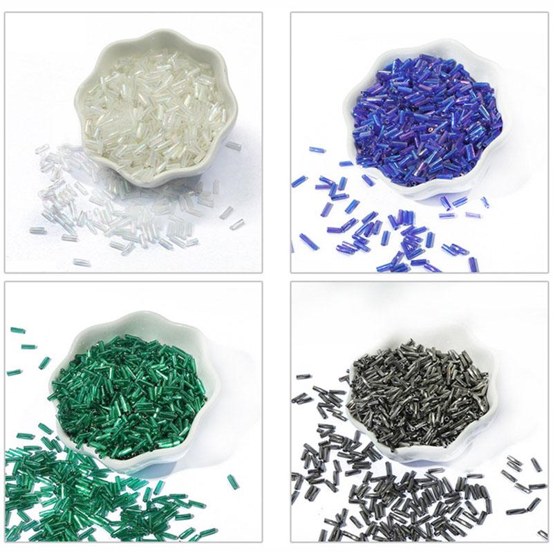 300 шт. 2x6 мм спиральные трубчатые бусины, аксессуары для одежды, изготовление платьев, сделай сам, спиральные стеклянные бусины для изготовления ювелирных изделий, браслетов, стекляруса, крутые трубчатые бусины