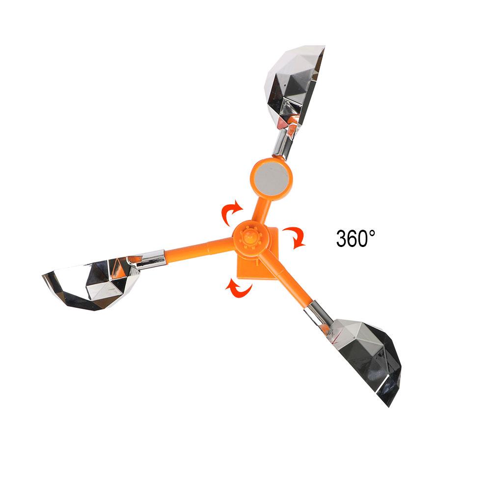 Voice Bird Repellent Solar Reflective Bird Repeller Wind Power Birds Repeller 360° Driving Device for Outdoor Garden Birds Control Scarer