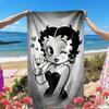 Betty Boop Print Beach Towel, Versatile Lightweight Absorbent Beach Towel for Pool Surf Yoga Bathroom, Perfect Birthday Holiday Gift