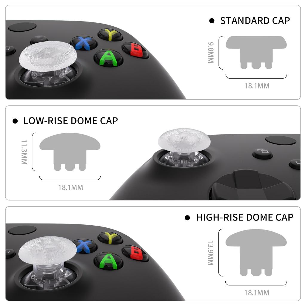eXtremeRate EDGE Replacement Thumbstick for Xbox Core Replaceable Analog Stick Joystick for Xbox One Xbox Elite Nintendo Switch Pro Controller