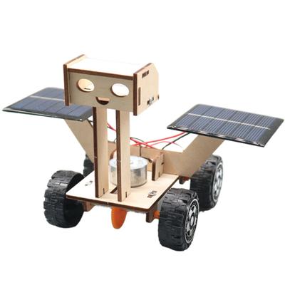 Игрушка-головоломка на солнечной энергии Lunar Rover, деревянная модель автомобиля, комплект для самостоятельного научного эксперимента
