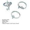 3 Pcs/Set Women Rings Star Shape Rhinestone Decor Smooth Polish Electroplated Solid Color Open Ring Couple Knuckle Ring Finger Jewelry