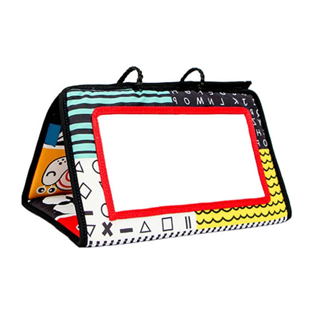 Игрушки для выкладывания на живот младенца, черно-белые, зеркало для новорожденных, развивающие игрушки Монтессори, для ползания, высококонтрастные, сенсорные игрушки