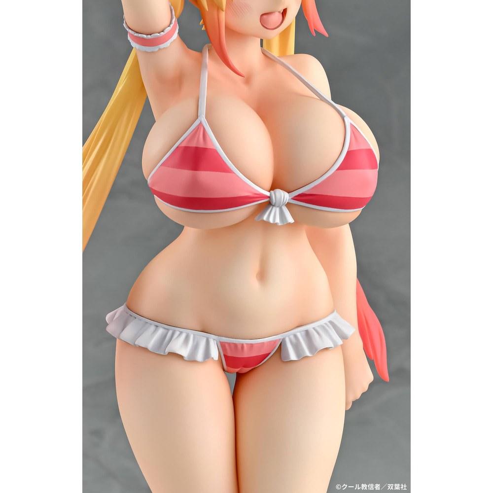 Q-six Kobayashi-san Chi no Maid Dragon Тору в купальнике Стиль 1/7 Масштаб ПВХ Фигурка