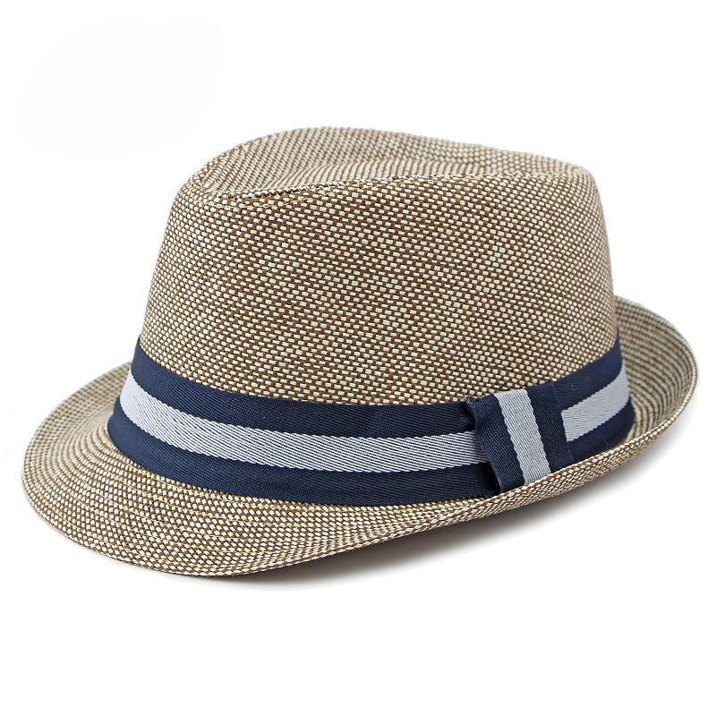 Middle-aged and Elderly Men's Top Hat Spring Summer Luxury Designer Sun Protection Beach Cap Grass Wedding Fedora Jazz Hat Party