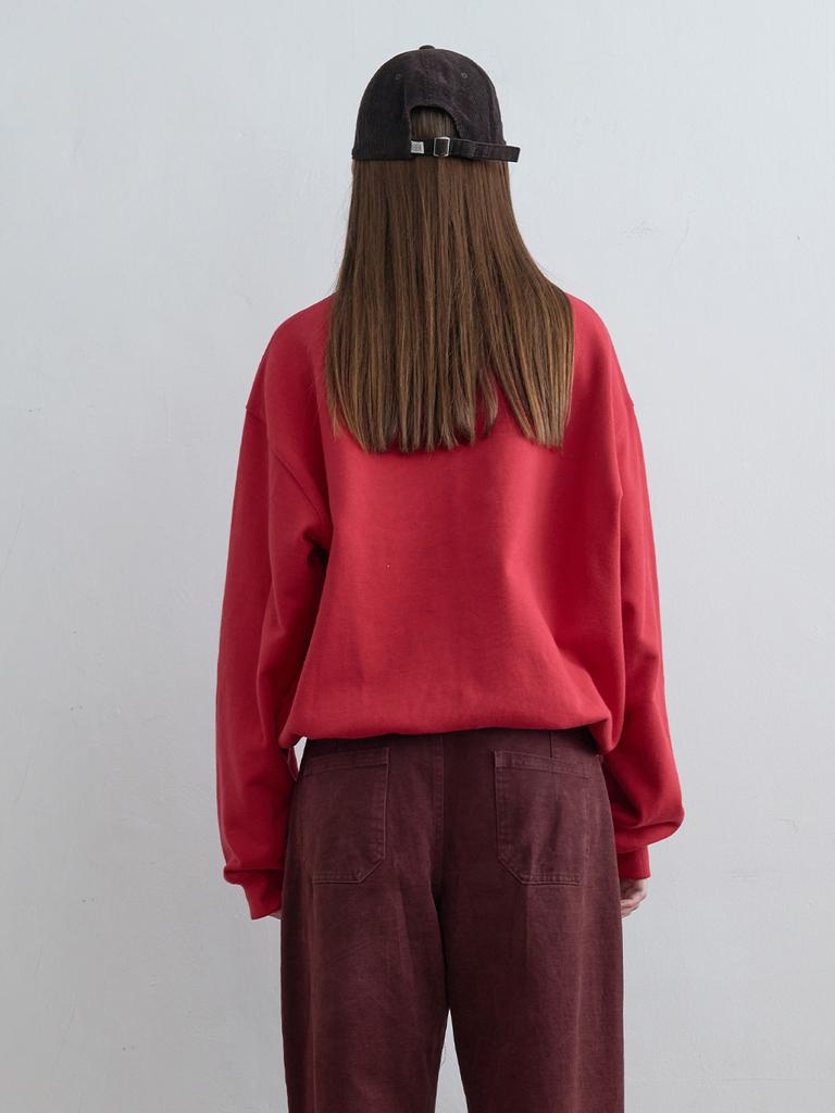 KIJUN Heart Emblem Sweatshirt Red