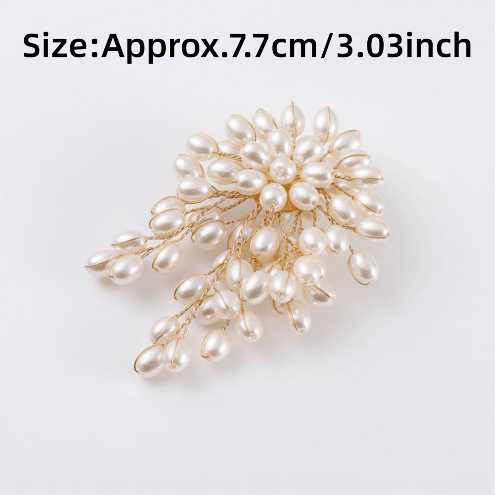 Big Bouquet Pearl Flower Brooch Elegant Pearl Fashion Jewelry Lapel Pin Badge  Special Events