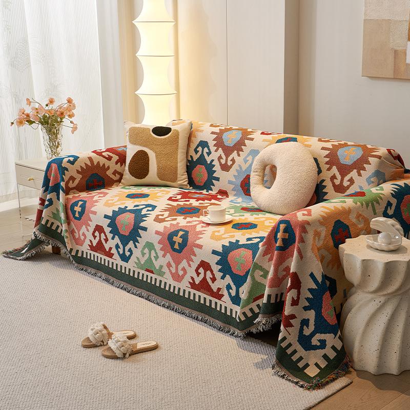 Одеяло для дивана в скандинавском стиле, цельное, полностью обернутое, пыленепроницаемая ткань, универсальное для четырех сезонов, противоскользящее, многофункциональное одеяло, домашний текстиль, украшение