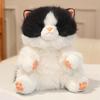 15cm Sounding Cat Plush Toy Stuffed Sitting Ragdoll Siamese Cat Cartoon Animal Pendant Bag Decor Gift