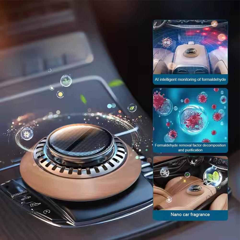 Освежитель воздуха для автомобиля на солнечной батарее, автоматический диффузор духов для автомобиля, приборная панель, основные украшения, диффузор для удаления запаха масла B0P4