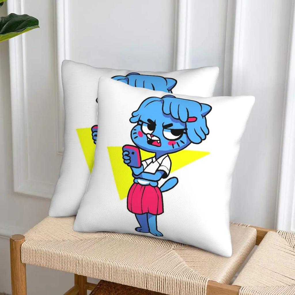 Nicole Watterson The Amazing World Of Gumball Anime 2 Pcs Square Pillowcase Pillow Cover Cushion Throw Pillow For Home Bedroom