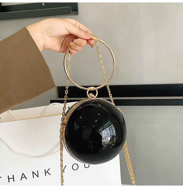Прозрачная сумка женская акриловая 2025 новая корейская версия универсальная сферическая цепочка сумка через плечо для девочки
