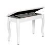 MusicMate MM-K15-W Virtuoso PIANO BENCH - WHITE