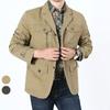 European and American Men's Pure Cotton Jacket Middle-aged Casual Suit Cotton Solid Color Thickened Blazer