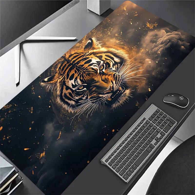 1pc Tiger Artwork Wildlife Nature Animal Illustration Digital Painting Computer Pad Mouse Pads for Desk,Gamers and Office Use 02024