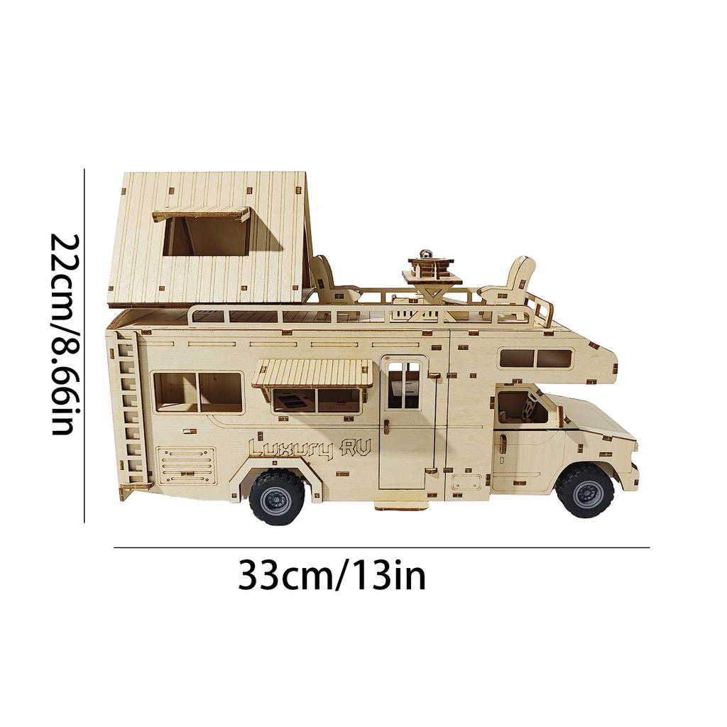3D Wooden Puzzle DIY Camper Van Suitable for Adults and Teens DIY Home Decor Birthday, Christmas, Halloween Gift