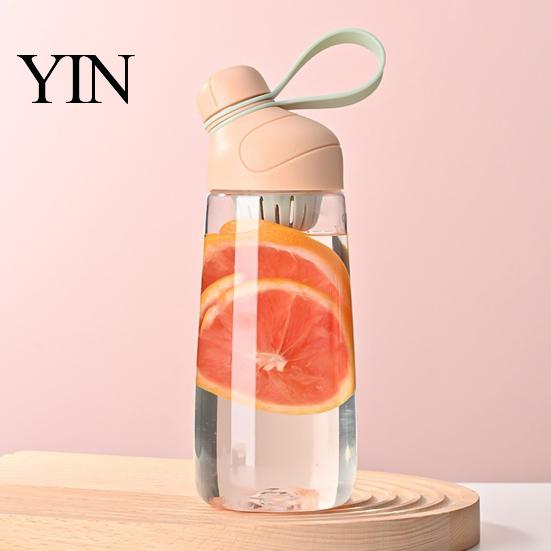 Бутылка для воды для путешествий, пластиковая бутылка Tritan, с герметичной крышкой, объем 600 мл, быстросъемное эргономичное спортивное питьевое отверстие, для фитнеса, бега