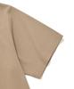 COVERNAT Open Collar Pocket T-Shirt Beige