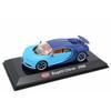 Bugatti Chiron 1/43 Scale Diecast Model Car "BUGATTI CHIRON LE PATRON 2016" (blue Two-tone) with Case
