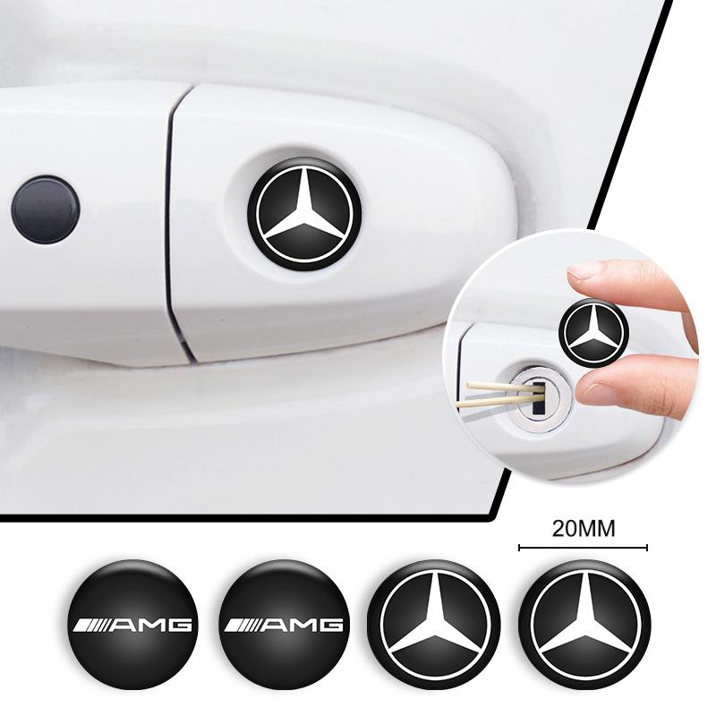 Car Key Sticker For Mercedes Benz AMG W205 C300 W203 W206 W108 W124 W126 W140 W168 W169 Car Styling Car Door Keyhole Sticker VL2
