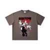 260 GSM Double Yarn 32 Count 100% Cotton Gachiakuta V6 Riyo White Print Unisex Heavy Cotton T Shirt