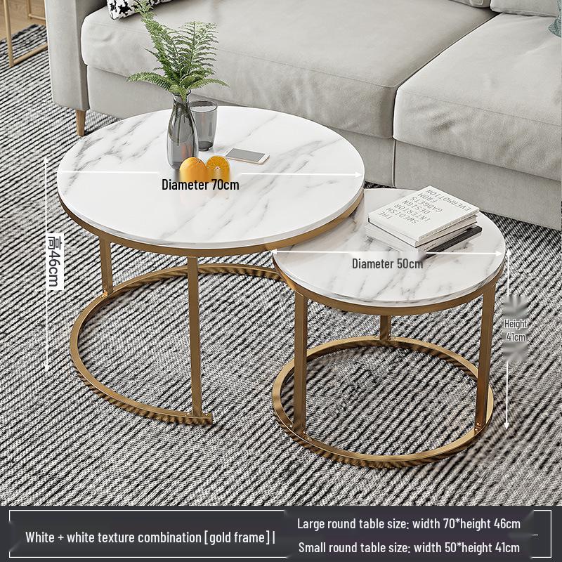 Nordic Minimalist Small Round Coffee Table for Living Room