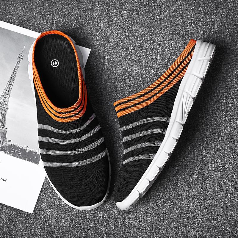 Летние мужские уличные сандалии, легкие дышащие повседневные женские домашние тапочки, мягкие и нескользящие кроссовки с сетчатым верхом