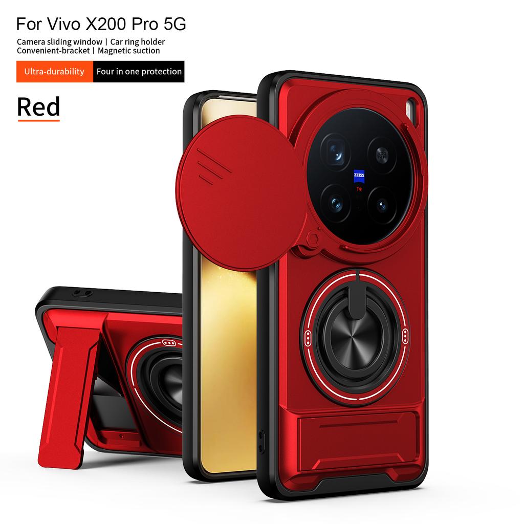 Чехол для Vivo X200 Pro Чехол Vivo X200 Pro 5G Чехол для телефона Vivo X200 Pro Магнитный держатель Военная броня Защитная крышка для камеры