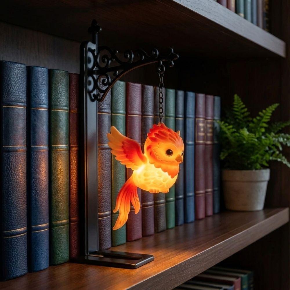 Wrought Iron Owl Bookshelf Lamp Vintage Bookend Shelf Lamp Reading Nook Light Birthday Gift