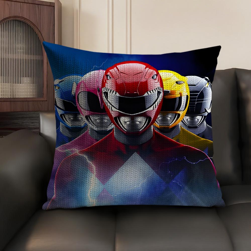 P-Power R-Ranger Телесериал Наволочка Натуральный Лен Органическая Ткань Двусторонняя Печать Диван Домашний Декор Подарок Наволочка