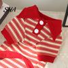 Small Medium Pet Clothing Cute Dog Shirt, Striped Collared Clothes, Summer Button Up T-Shirt, Breathable Puppy Apparel Soft Outfits for Dogs