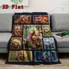 Triceratops Collection 2D Flat Pattern Flannel Blanket, High quality All Seasons, Home Decor, Warmth and Comfort, Perfect for Christmas Gifts.