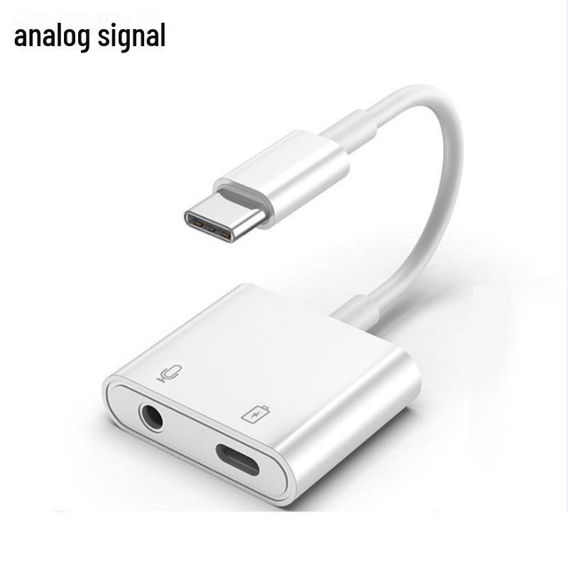 Адаптер для гарнитуры Type-C: Двойная функция: зарядка и аудиозвонки