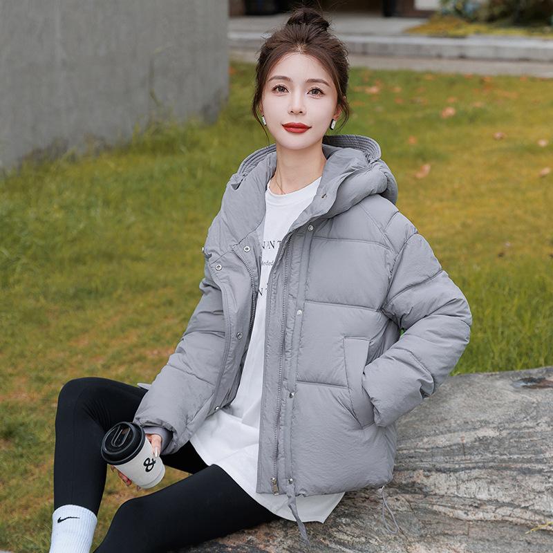 Новое зимнее однотонное пуховое платье с капюшоном, женское повседневное пальто, пальто ярких цветов