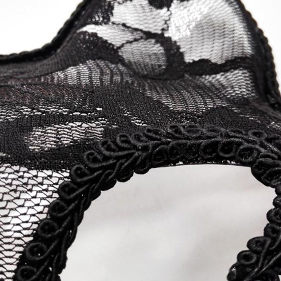 Halloween Cat Masque Half Face Lace Masquerade Masque Cat Fox Animal Cosplay Costume for Carnival Ball Party Accessories