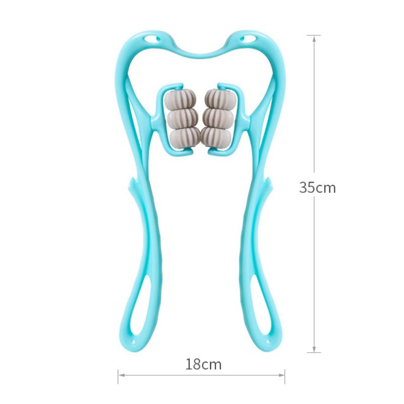 Массажер для шеи, терапия для шеи и плеч, двойная триггерная точка, роликовый инструмент для самомассажа, снимает давление рук, глубокий массаж