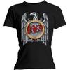 Slayer Ladies Slim Fit T-Shirt: Silver Eagle OFFICIAL NEW