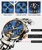 OLEVS Automatic Hand Day Hand Job Skeleton Dial Men's Watch, Stylish, Mechanical, Watch, Father's Gift, Popular, Business, Luminous, Cool, Watch,